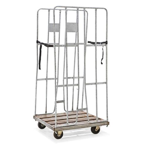 Gebruikte rolcontainer 2-heks klemhekken + 2 spanbanden, Doe-het-zelf en Verbouw, Transportwagens, Gebruikt, Ophalen of Verzenden