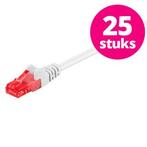 25 stuks | Netwerkkabel | Cat6 U/UTP | 1 meter (Wit), Verzenden, Nieuw