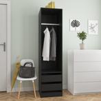 vidaXL Kledingkast met lades 50x50x200 cm bewerkt hout zwart, Huis en Inrichting, Kasten | Kledingkasten, Verzenden, Nieuw
