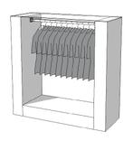Glossy middenunit kledingrek R-PR-005