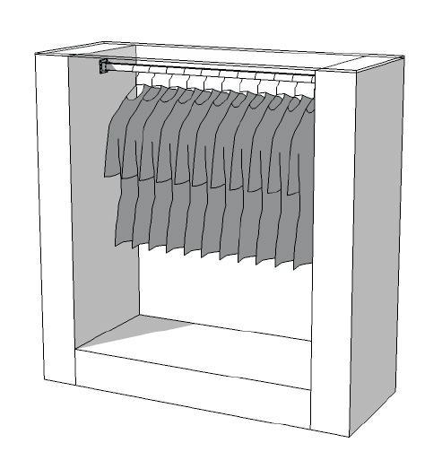 Glossy middenunit kledingrek R-PR-005, Zakelijke goederen, Kantoor en Winkelinrichting | Winkel en Inventaris