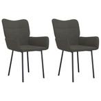 Fluweel Eetkamerstoelen (2 st) Grijs - Tweedekansje! OP=OP, Huis en Inrichting, Stoelen, Ophalen of Verzenden, Nieuw, Grijs, Twee