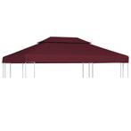 vidaXL Prieeldak 2-laags 4x3m 310 g/m² bordeaux, Tuin en Terras, Verzenden, Nieuw
