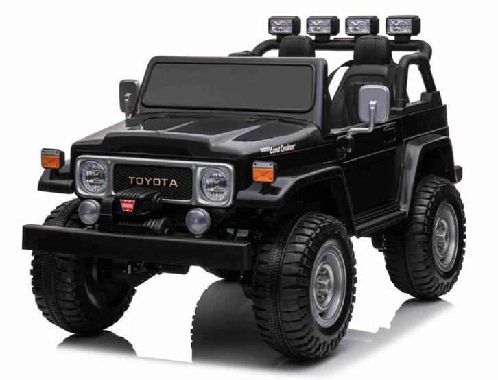 Toyota FJ-40 zwart metallic 2 zitter 12volt, Kinderen en Baby's, Speelgoed | Buiten | Accuvoertuigen, Nieuw, Ophalen of Verzenden