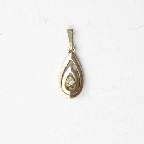 Gouden hanger met Steen 585, Sieraden, Tassen en Uiterlijk, Kettinghangers, Ophalen
