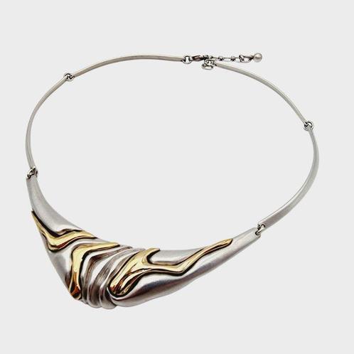 Zonder Minimumprijs - Halsketting Zilver - Beeldhouwerachtig, Sieraden, Tassen en Uiterlijk, Kettingen