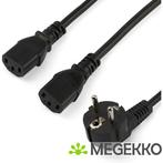 StarTech.com C13 voedingskabel Schuko CEE7 naar 2x C13 2 m, Verzenden, Nieuw
