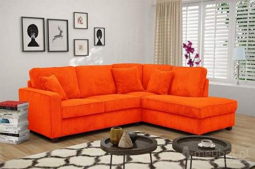 Hoekbank Groningen - hoekbanken - Oranje, Huis en Inrichting, Banken | Sofa's en Chaises Longues, Nieuw, Stof