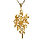 Gouden hanger met spinel en diamant 18 krt, Sieraden, Tassen en Uiterlijk, Kettinghangers, Ophalen of Verzenden, Nieuw