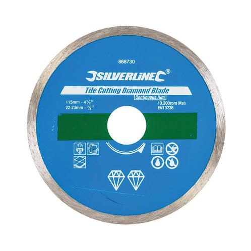 Silverline Diamant tegel snijschijf - Gesloten velg - Ø 1.., Doe-het-zelf en Verbouw, Gereedschap | Slijpmachines, Nieuw, Ophalen of Verzenden