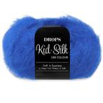 DROPS Kid-Silk Uni Colour - 21 kobaltblauw - Mohair Garen, Ophalen of Verzenden, Nieuw