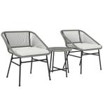 TRUUSK Polyrattan Tuinmeubelset, Outdoor Lounge Balkonmeubil, Verzenden, Nieuw