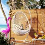 *WOONWINKEL* Kare Design Ibiza Tuin Hangstoel Wit Polyrotan, Nieuw, Rotan, Verzenden