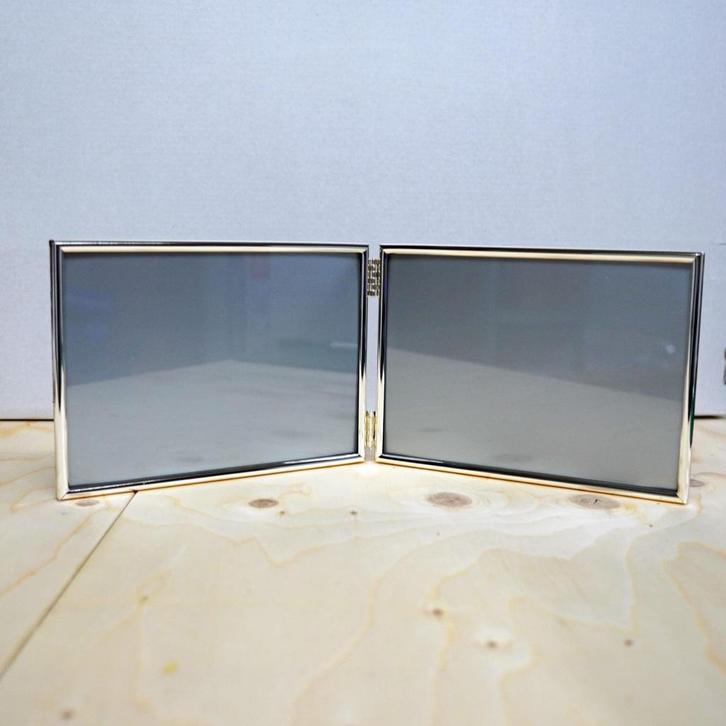 fotolijst tweeluik 9x13 cm verzilverd liggend (LIJSTEN), Audio, Tv en Foto, Fotografie | Fotolijsten, Nieuw, Ophalen of Verzenden