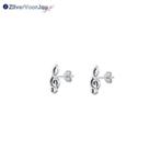 Zilveren muzieknoten oorstekers, Sieraden, Tassen en Uiterlijk, Verzenden, Nieuw, Zilver