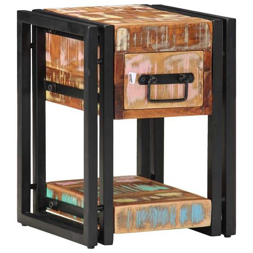 vidaXL Nachtkastje 2 pcs 30 x 30 x 40 cm massief gerecycled, Huis en Inrichting, Slaapkamer | Nachtkastjes, Nieuw, Minder dan 45 cm
