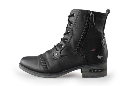 Mustang Veterboots in maat 38 Zwart | 10% extra korting, Kleding | Dames, Schoenen, Zwart, Gedragen, Overige typen, Verzenden