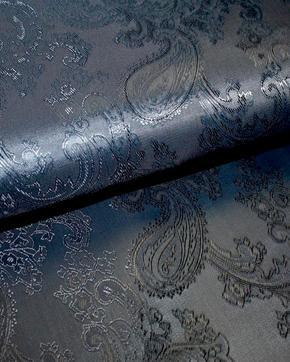 Luxe Jacquard Voering Indigo, Hobby en Vrije tijd, Stoffen en Lappen, Overige kleuren, Nieuw