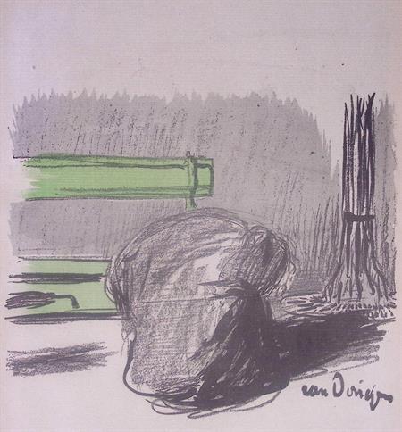 Winter - Litho Kees van Dongen (lijst optie, lithos), Antiek en Kunst, Kunst | Litho's en Zeefdrukken, Verzenden
