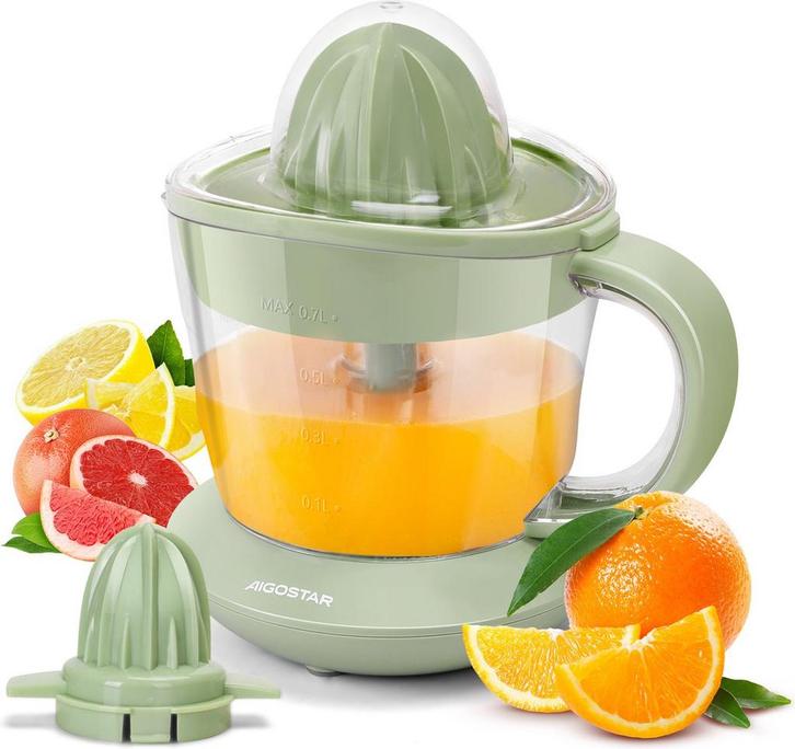 Aigostar Citruspers - Tweerichtingsrotatie - 0.7L - 40W - Gr, Witgoed en Apparatuur, Overige Witgoed en Apparatuur, Nieuw, Verzenden
