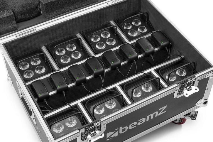 BeamZ FCC9 Flightcase met oplaadfunctie voor 8 stuks BBP9, Sieraden, Tassen en Uiterlijk, Koffers, Verzenden