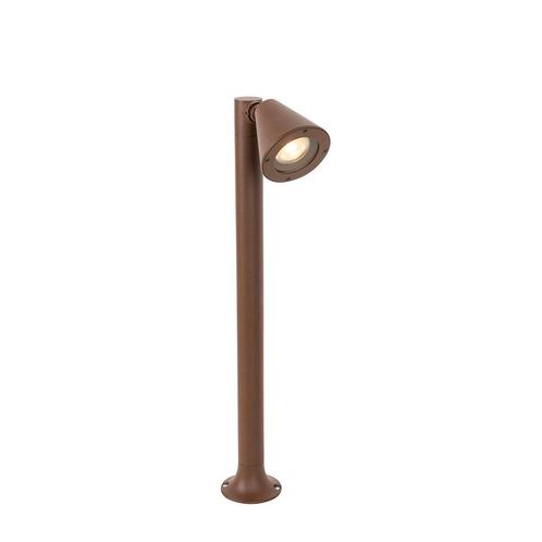 Buiten paaltje roestbruin met grondpin en kabelmof 60cm IP44, Tuin en Terras, Buitenverlichting, Nieuw, Minder dan 50 watt