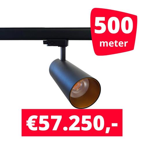 LED Railverlichting Meteor Zwart 3000K 500 spots + 500M, Zakelijke goederen, Kantoor en Winkelinrichting | Winkel en Inventaris