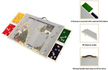 Feel Home Puzzelbord Luxury met opbergsysteem, vilt- en beschikbaar voor biedingen