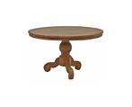 Ronde TEAK eettafel Dingklik met bolpoot-150 cm, Huis en Inrichting, Ophalen of Verzenden, Nieuw
