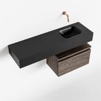 MONDIAZ ANDOR 50cm toiletmeubel dark brown. LEX 100cm, Ophalen of Verzenden, Nieuw, Bad