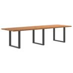 vidaXL Eettafel rechthoekig 320x100x74 cm massief eikenhout, Huis en Inrichting, Tafels | Eettafels, Verzenden, Nieuw