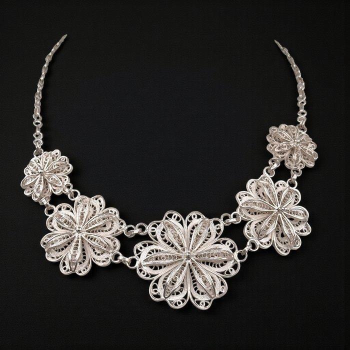 Zilver - Halsketting - Ottomaanse filigraan kunst, Antiek en Kunst, Kunst | Niet-Westerse kunst