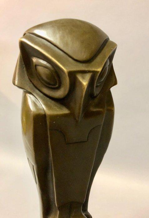 sculptuur, Grote Art Deco Uil naar Altorf - 33 cm - Brons, Antiek en Kunst, Curiosa en Brocante