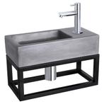 Fonteinset Differnz Ravo Beton en Handoekrek 38.5x18.5x9 cm, Ophalen of Verzenden, Nieuw, Chroom, Overige typen