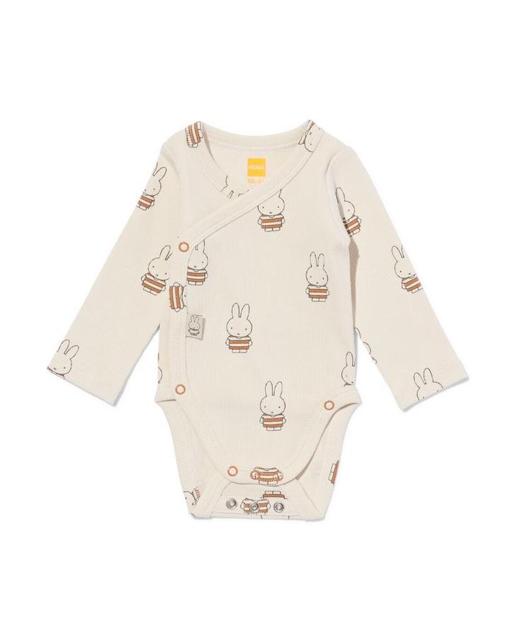 HEMA Nijntje meegroei overslagromper rib met stretch ecru, Kinderen en Baby's, Babykleding | Overige, Nieuw, Verzenden