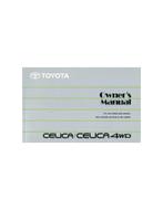 1990 TOYOTA CELICA | CELICA 4WD INSTRUCTIEBOEKJE ENGELS
