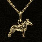 Gouden Collie korthaar ketting hanger - klein, Verzenden, Nieuw