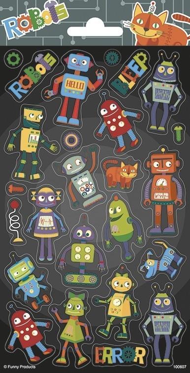 Robots Stickers, Hobby en Vrije tijd, Feestartikelen, Nieuw, Verzenden