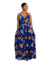 Afrikaanse print Blauwe Flowers Infinity Multiway Maxi Jurk, Kleding | Dames, Rokken, Ophalen of Verzenden, Nieuw