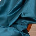 Stof in Raso – Petrolgroen - Glanzend en Cangiante -, Antiek en Kunst