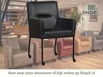 Leren eetkamerstoel Lucky - Granada Black (zwart), Bohemian, Industrieel, Modern, Scandinavisch, Zwart, Nieuw, Leer