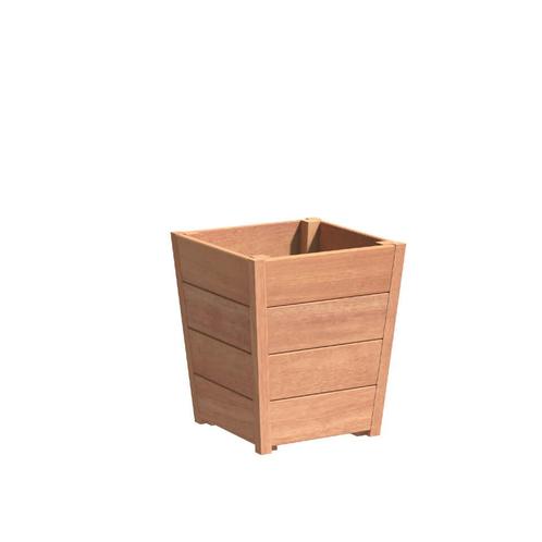 Hardhouten plantenbak Sevilla taps 50x50x57,4cm - Met bodem, Tuin en Terras, Bloembakken en Plantenbakken, 30 tot 60 cm, Minder dan 60 cm