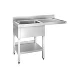 GGM Gastro | Spoeltafel voor vaatwasser - 1400x600mm - met 1, Verzenden