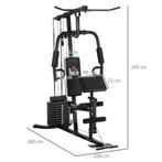 TRUUSK Krachtstation Met 45 Kg Gewichtsblok 180 X 108 X 200, Sport en Fitness, Fitnessmaterialen, Verzenden, Nieuw