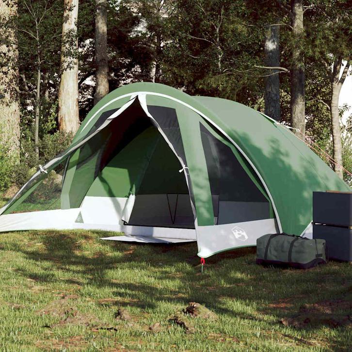 vidaXL Tent 4-persoons waterdicht groen, Caravans en Kamperen, Tenten, Nieuw, tot en met 2, Verzenden