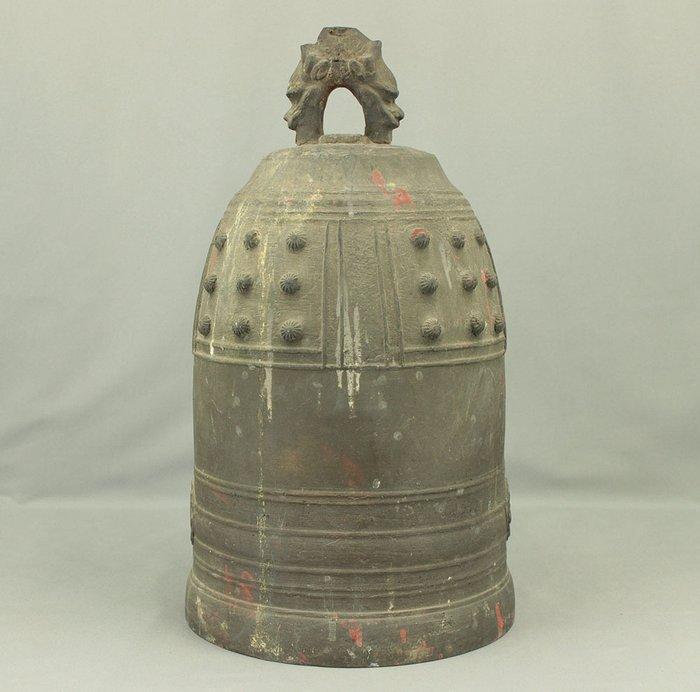 Decoratieve bel - Zware bronzen boeddhistische tempelklok, Antiek en Kunst, Antiek | Overige Antiek