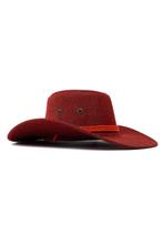 Cowboyhoed Rood Flax Rode Linnen Cowboy Western Hoed Vlecht, Ophalen of Verzenden, Nieuw, Carnaval