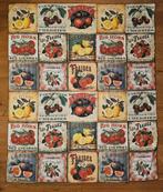 Decoratief paneel Vintage Fruits -170x140cm- Op maat