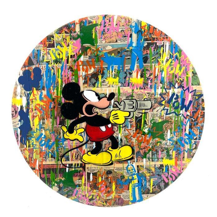 Koen Betjes - Traffic Sign: Mickey Mouse x Banksy x, Antiek en Kunst, Kunst | Designobjecten