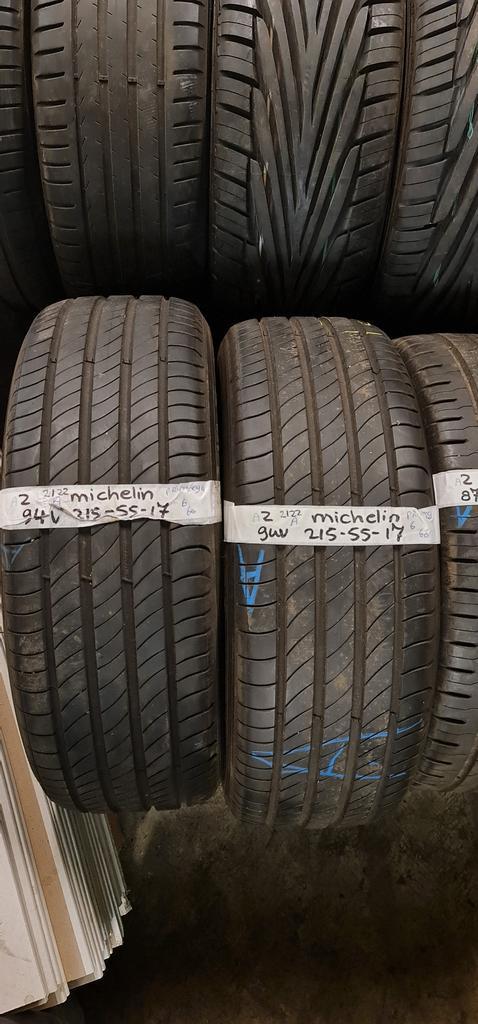 2x 215-55-17 Michelin Zomer 6mm €50 Per Band 215 55 17, Auto-onderdelen, Banden en Velgen, 17 inch, Zomerbanden, 215 mm, Personenwagen